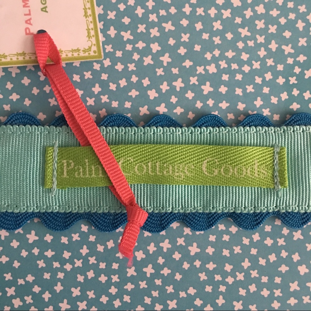 Kids aqua grosgrain ribbon belt.
